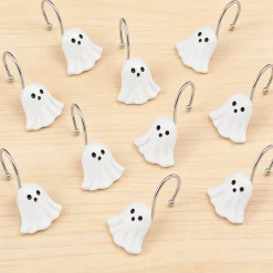 Set of 12 Ghost Shower Curtain Hooks