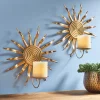 Set of 2 Golden Sun Sconces
