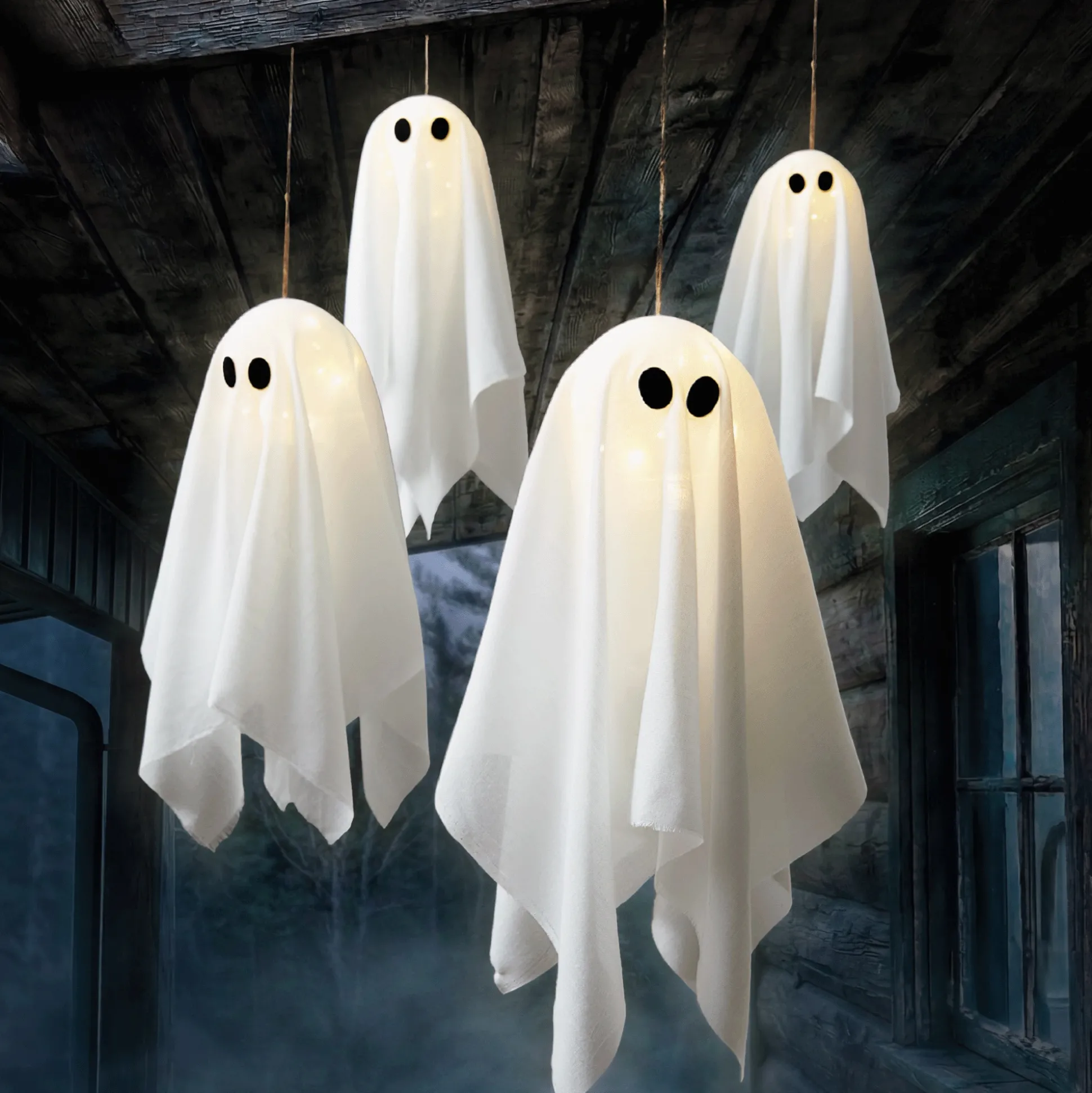 Set of 4 Hanging Ghost Stakes