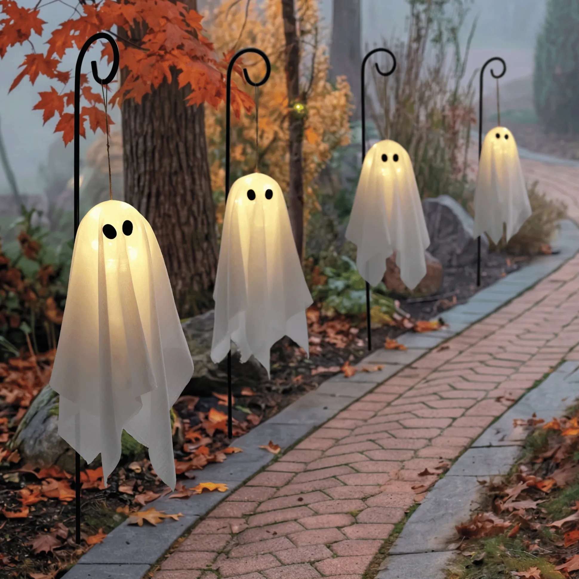 Set of 4 Hanging Ghost Stakes