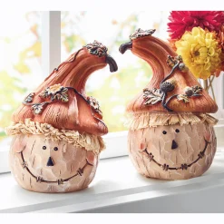 Set of 2 Happy Scarecrows