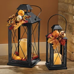 Set of 2 Harvest Candle Lanterns