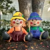 Set of 2 Harvest Scarecrow Inflatable Yard Decorations