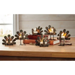 Set Of 6 Holiday Candleholders