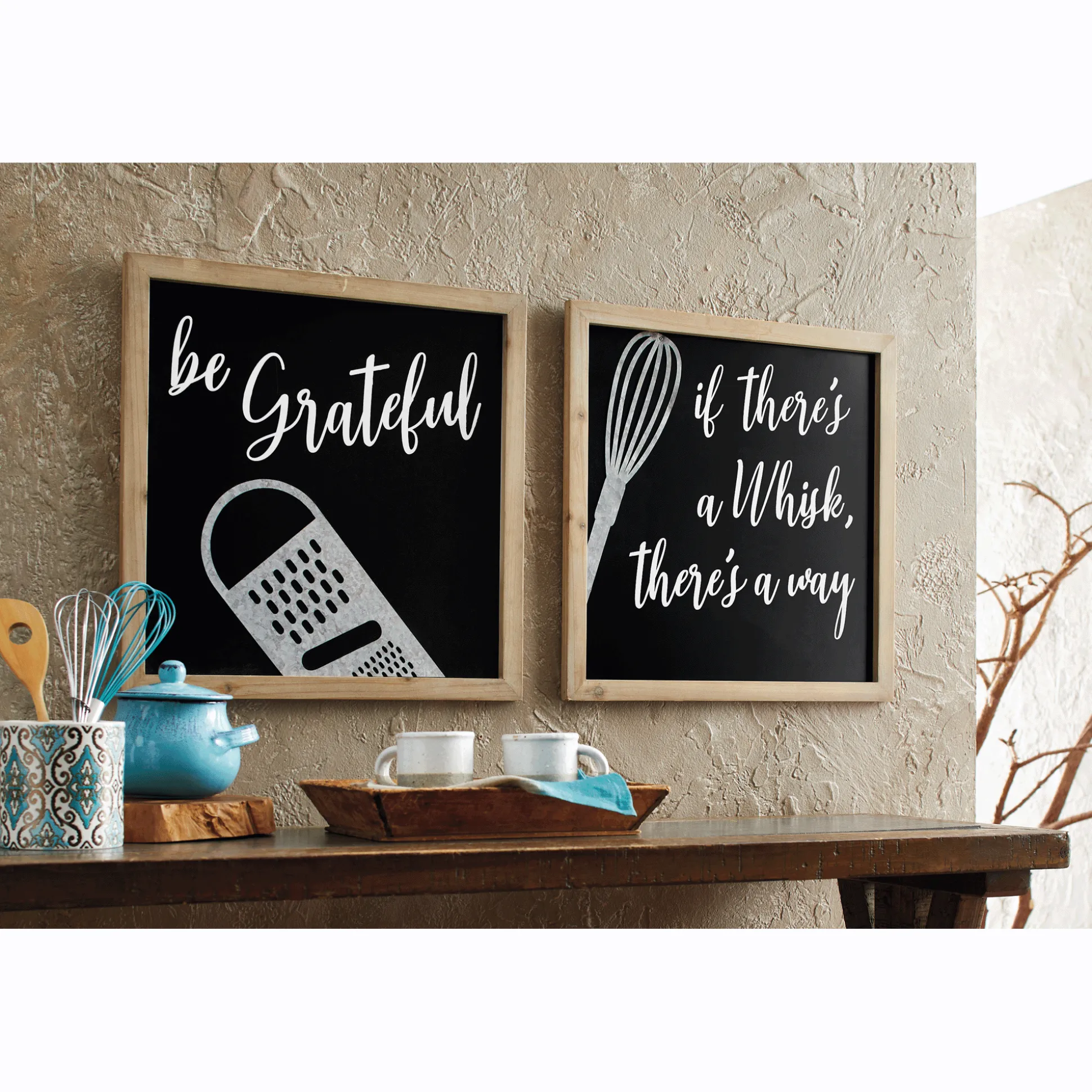 Set of 2 Humor Kitchen Wall Art