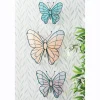 Set of 3 Iridescent Butterflies Wall Art