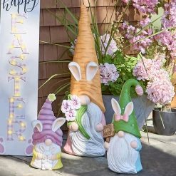 Set of 3 Large Easter Bunny Gnomes