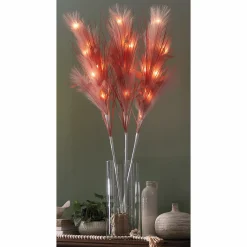 Set of 3 Lit Faux Pampas Grass