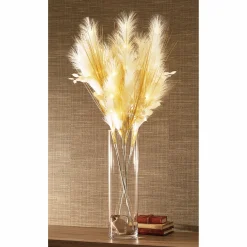 Set of 3 Lit Faux Pampas Grass