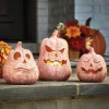Set of 3 Lit Jack-O-Lanterns
