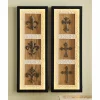 Set of 2 Lit Traditional Cross Wall Art