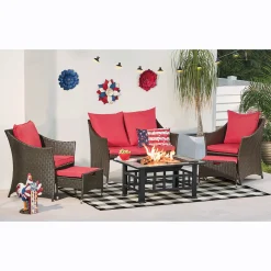 Set of 3 Metal Americana Flowers