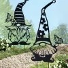 Set of 2 Metal Gnome Garden Stakes