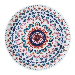 Set of 4 Mikasa Painted Medallion Appetizer Plates