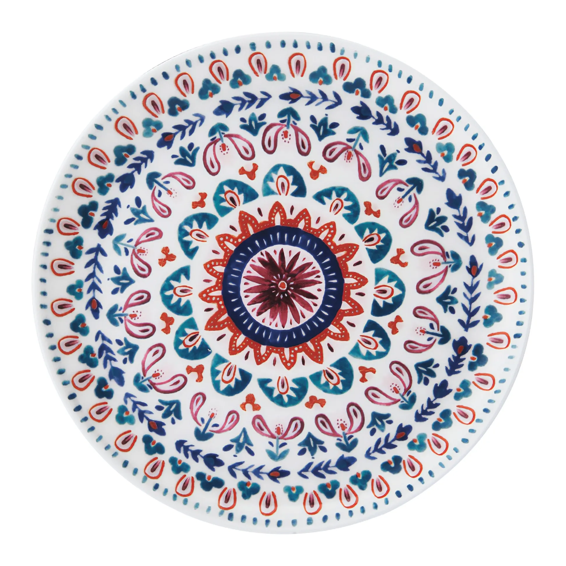 Set of 4 Mikasa Painted Medallion Appetizer Plates