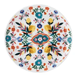Set of 4 Mikasa Painted Medallion Appetizer Plates
