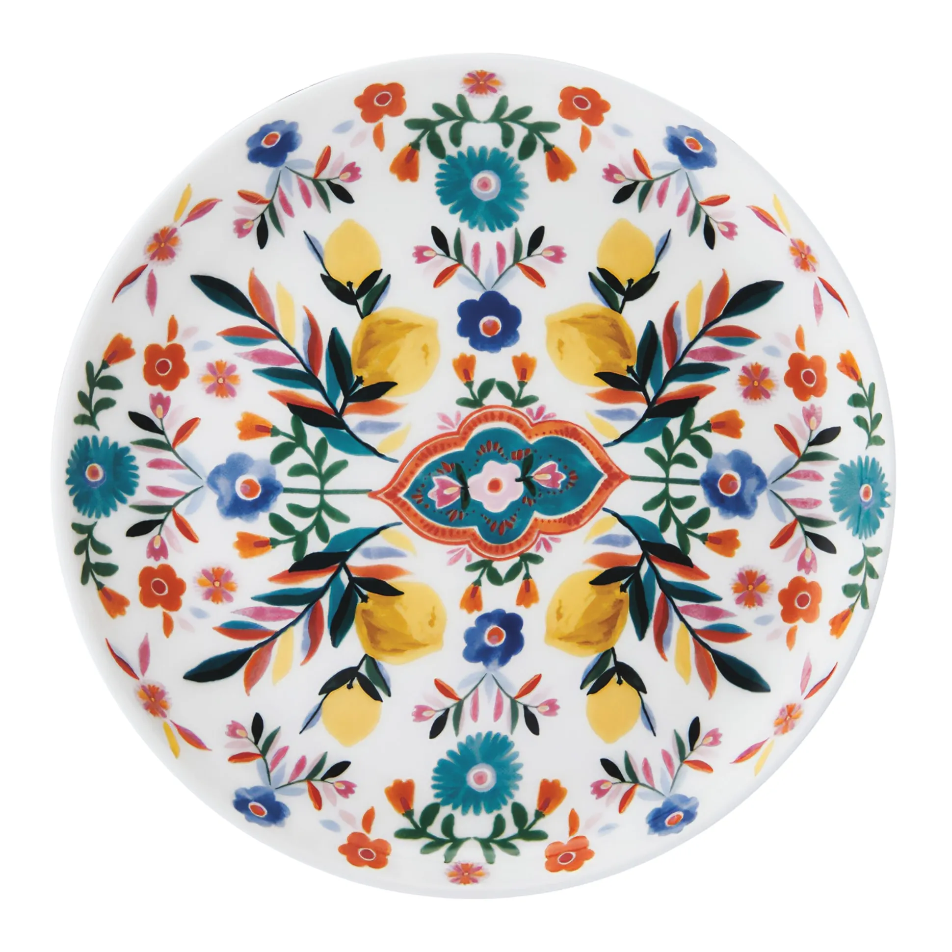 Set of 4 Mikasa Painted Medallion Appetizer Plates