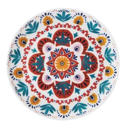 Set of 4 Mikasa Painted Medallion Appetizer Plates