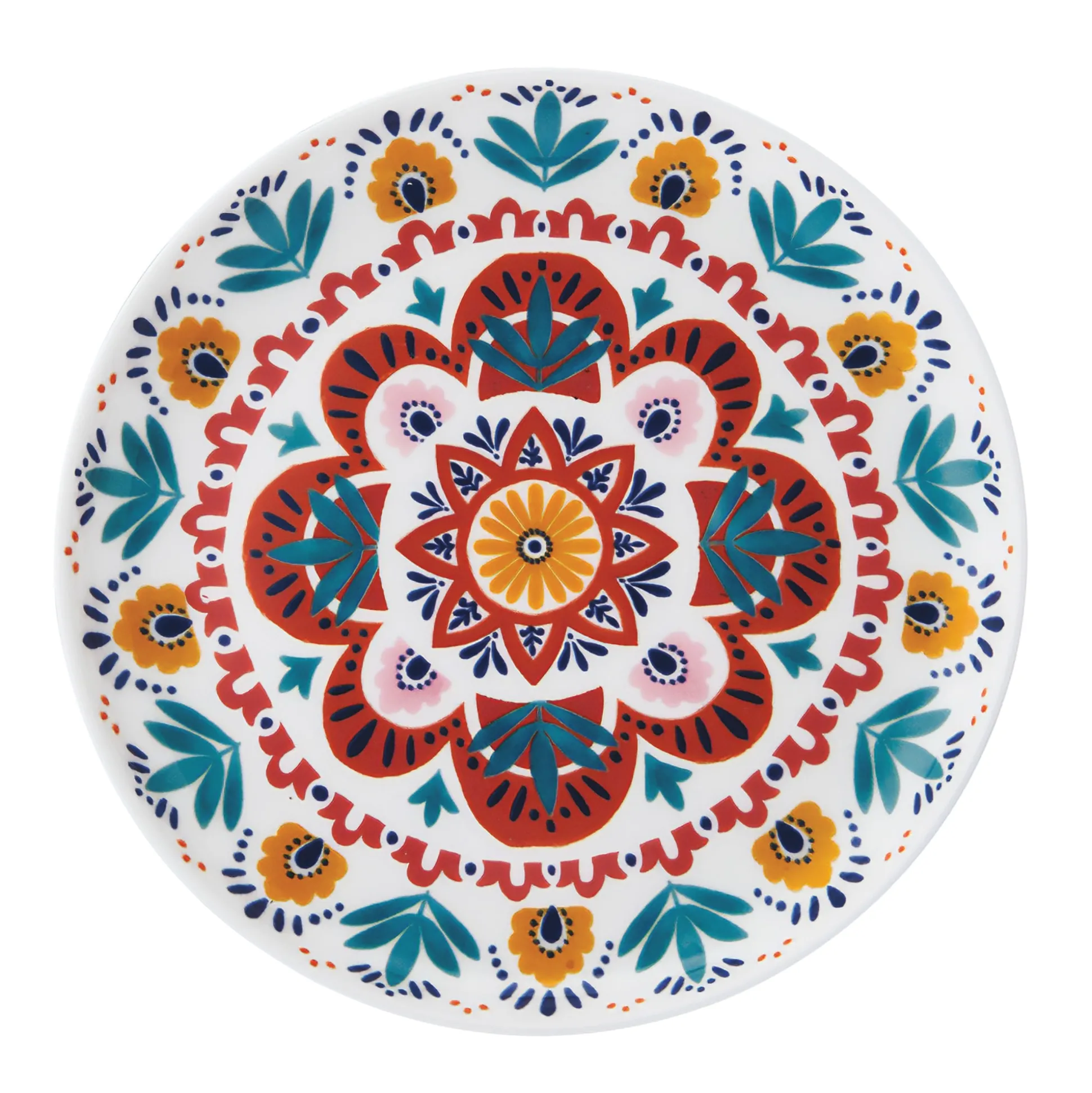 Set of 4 Mikasa Painted Medallion Appetizer Plates