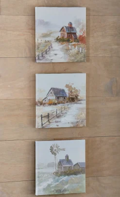Set of 3 Mini Barn Canvases