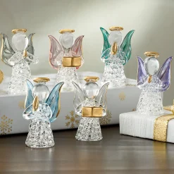 Set of 6 Mini Glass Angels