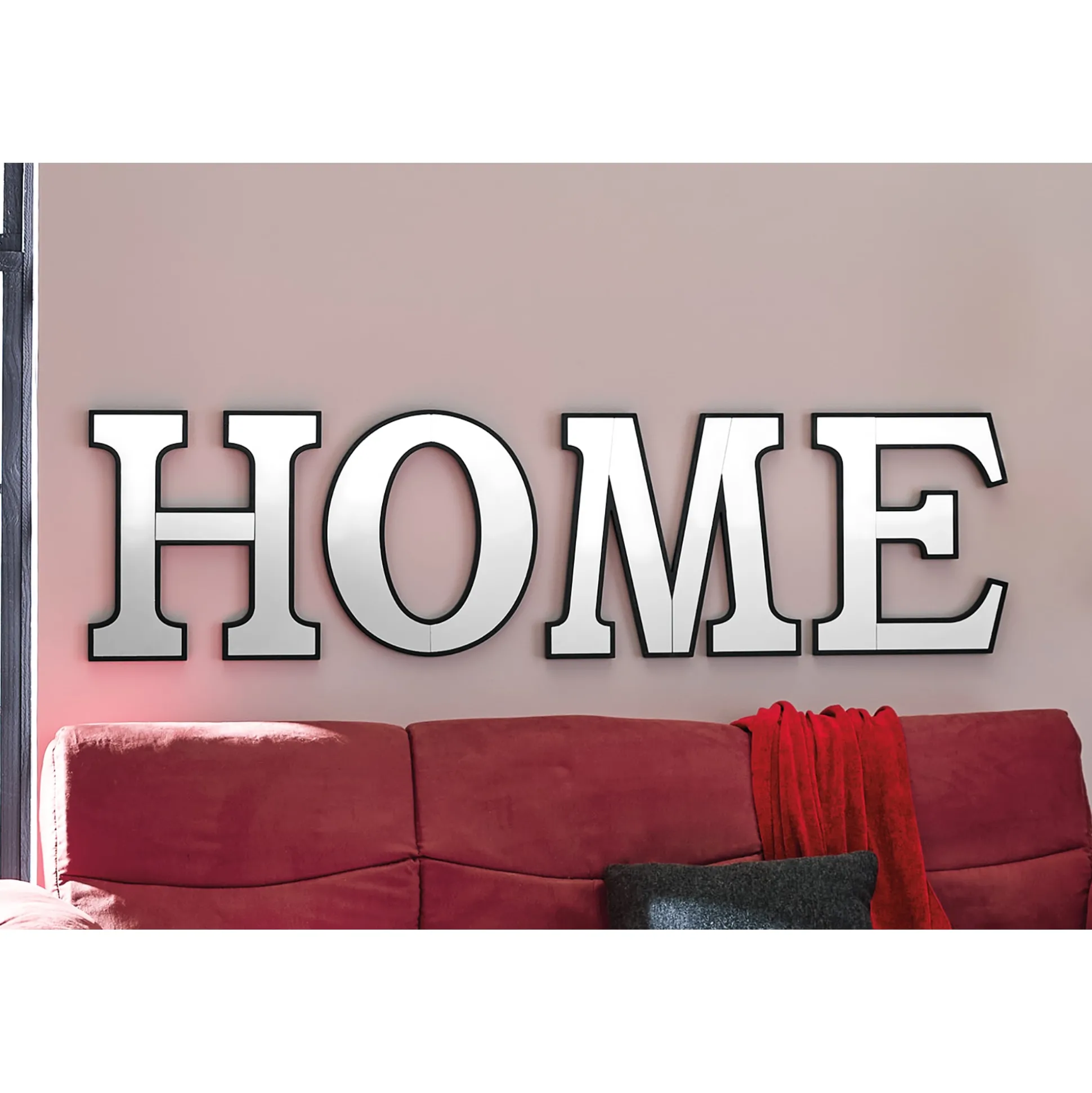 Set of 4 Mirrored Home Letters