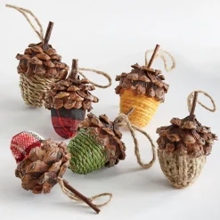 Set of 6 Mixed Acorns