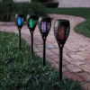 Set of 4 Multicolor Solar Flame Stakes