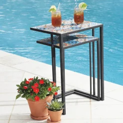 Set of 2 Outdoor Accent Tables
