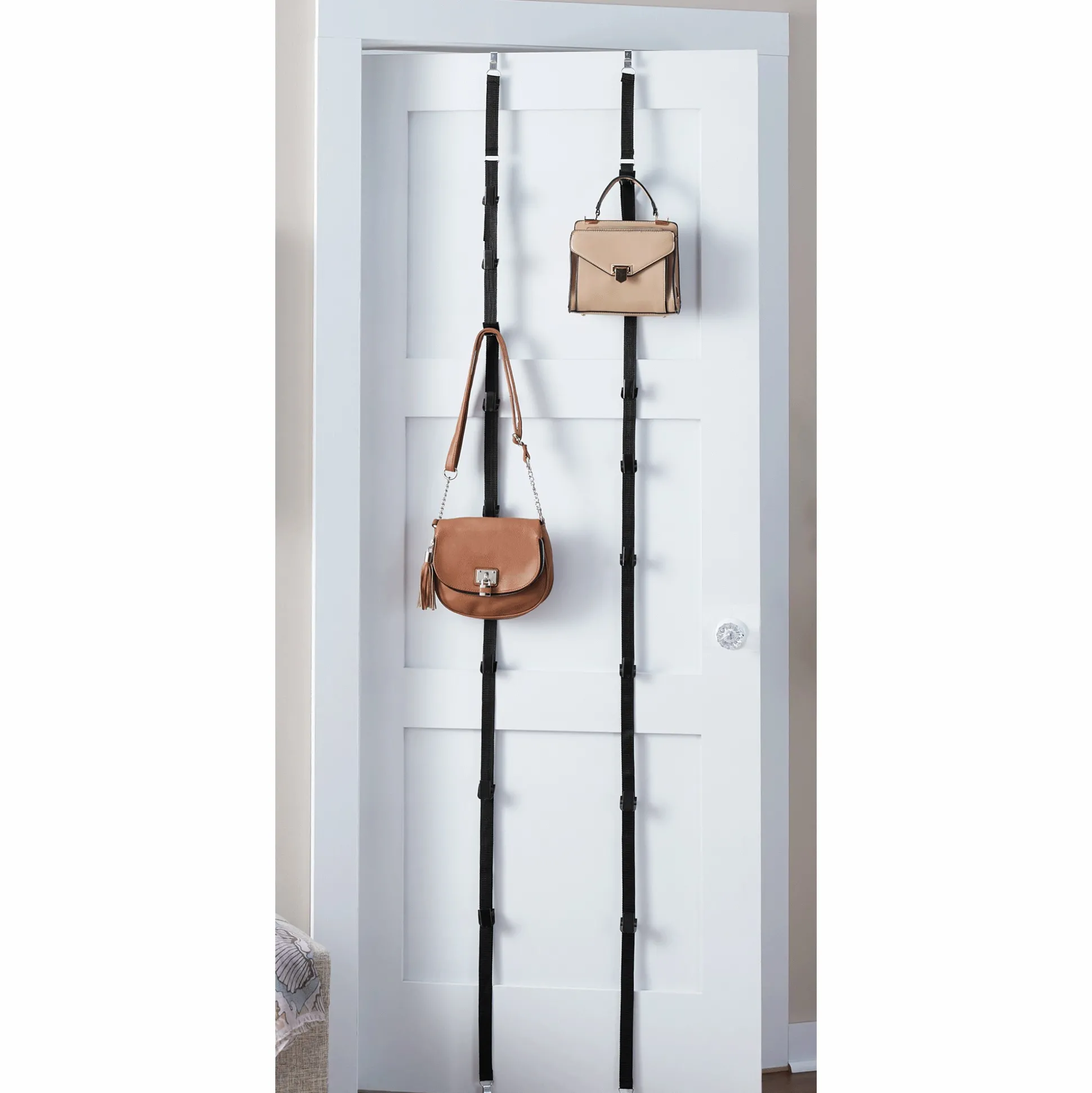 Set of 2 Over-the-Door Cap & Bag Holders
