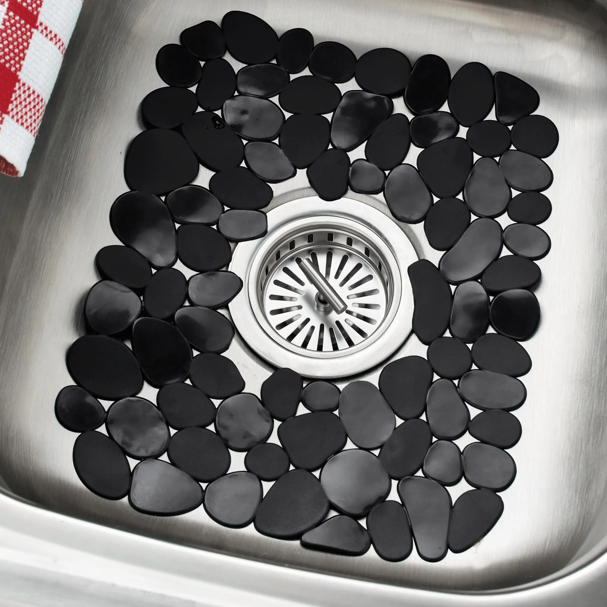 Set of 2 Pebble-Design Sink Mats