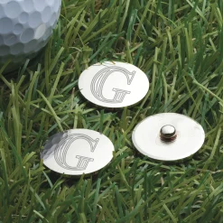Set of 3 Personalized Block-Letter Golf Ball Markers