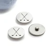 Set of 3 Personalized Crossed-Club Golf Ball Markers