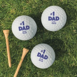 Set of 6 Personalized #1 Dad Golf Balls