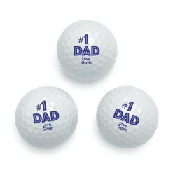 Set of 6 Personalized #1 Dad Golf Balls
