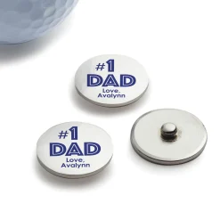 Set of 3 Personalized #1 Dad Golf Ball Markers