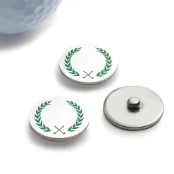 Set of 3 Personalized Laurel-Wreath Golf Ball Markers