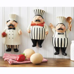 Set of 3 Resin Chefs Wall Art