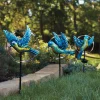 Set of 3 Solar Bluebird Ring Stakes