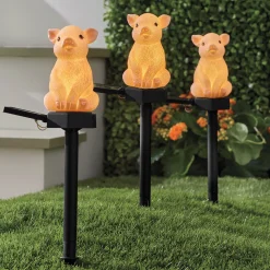 Set of 3 Solar Farm Animal Stakes