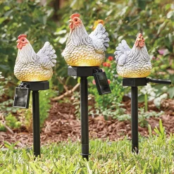Set of 3 Solar Farm Animal Stakes