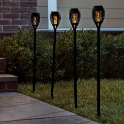 Set of 4 Solar Flame Stake