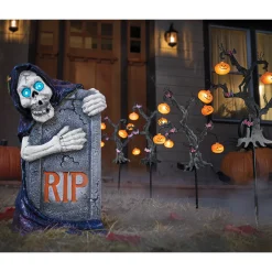 Set of 2 Solar Haunted Tree Stakes