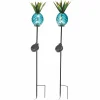Set of 2 Solar Pineapple Stakes