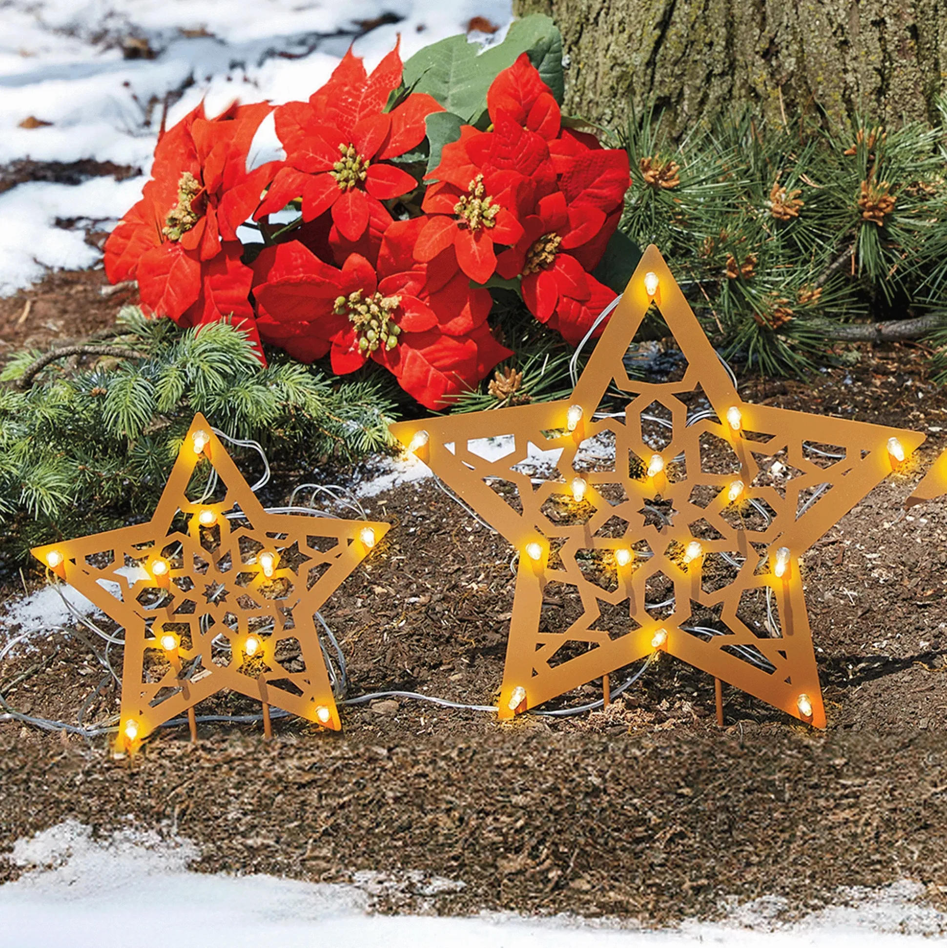 Set of 2 Solar Trees or Stars
