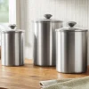 Set of 3 Stainless Steel Canister Set
