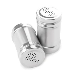Set of 2 Stainless Steel Salt & Pepper Shakers