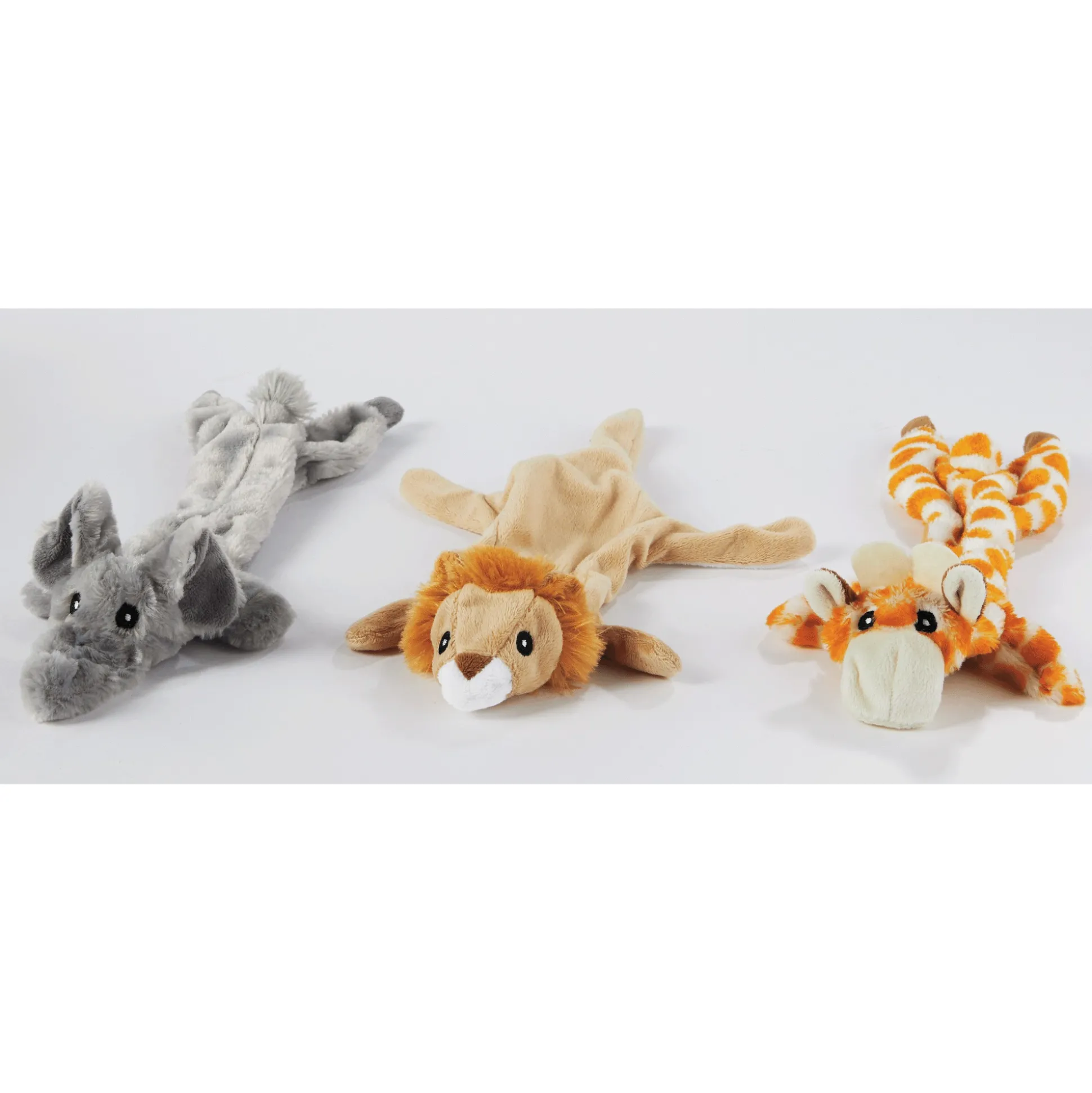 Set of 3 Stuffing-Free Dog Toys