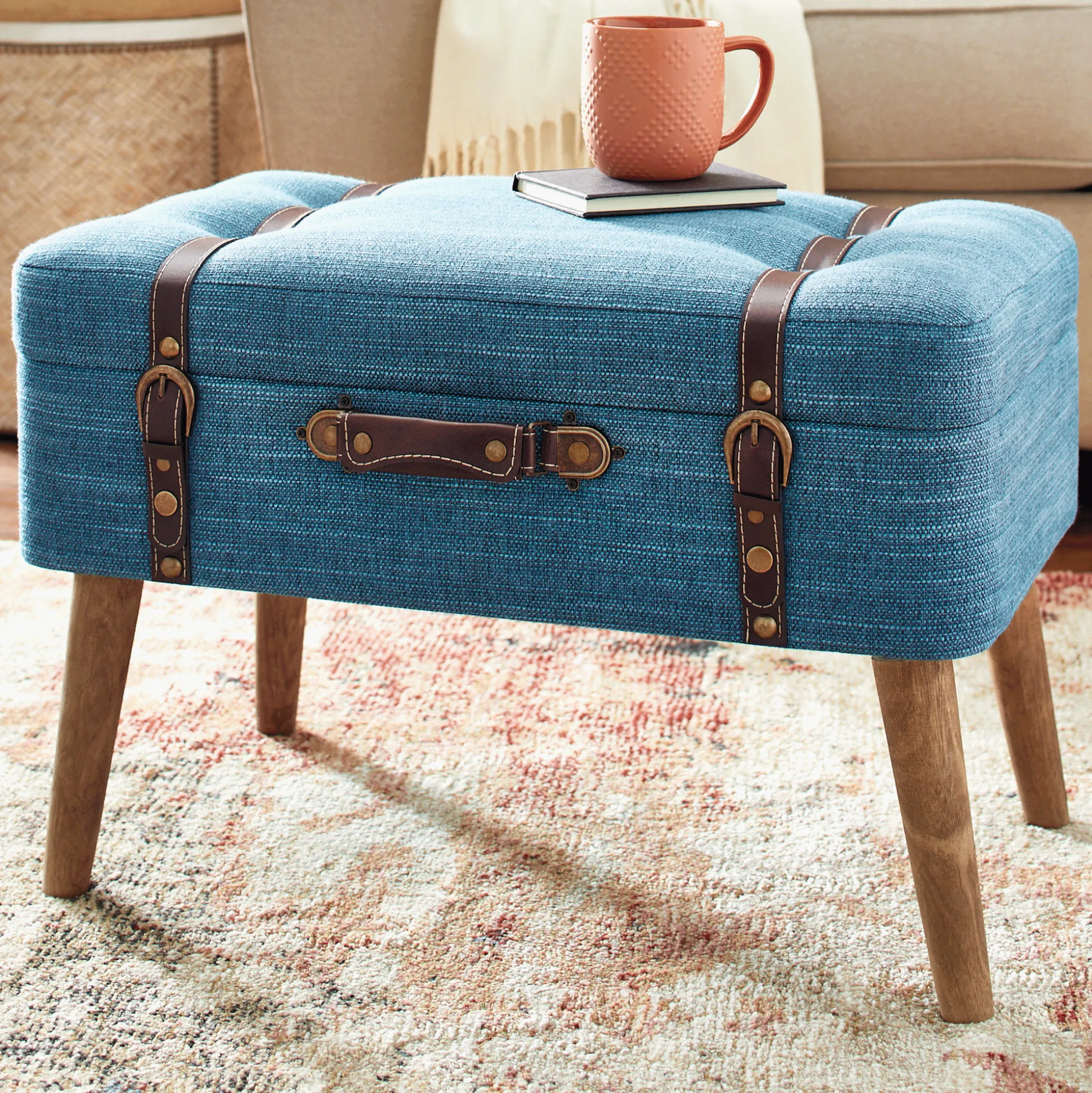Set of 2 Suitcase Ottomans
