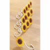 Set of 12 Sunflower Shower Curtain Hooks